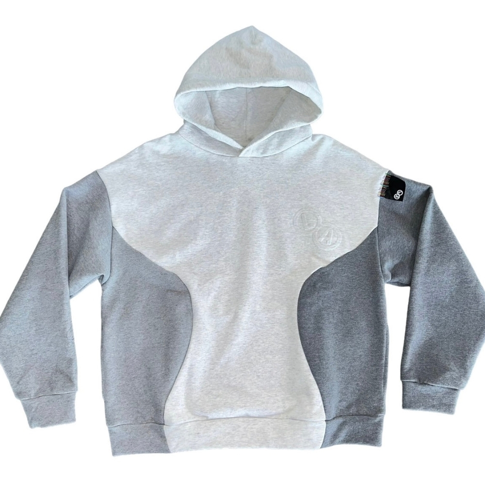 Lifted Anchors Wavy Color Block Hoodie
